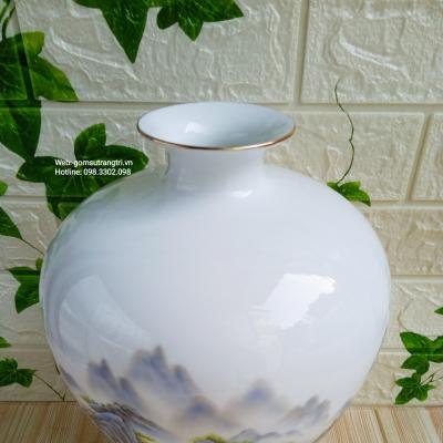 Mai bình họa tiết Sơn Thủy